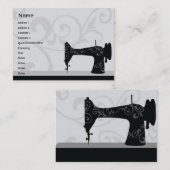 Carte De Visite Machine à coudre - potelée (Devant / Derrière)