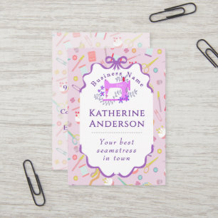 Carte De Visite Machine à coudre pour entreprise de couturière Vio