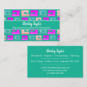 Carte De Visite Machine à coudre Presseur Seamstress Tailor (Devant / Derrière)