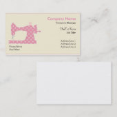 Carte De Visite Machine à coudre rose moderne élégante (Devant / Derrière)