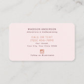 Carte De Visite Machine à coudre rose rétro (Dos)