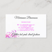 Carte De Visite Machine à coudre Seamstress Tailor rose (Dos)