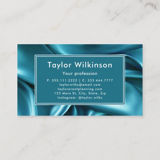 Carte De Visite Machine à coudre Seamstress Turquoise bleu (Dos)