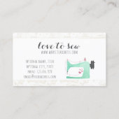 Carte De Visite Machine à coudre sur la dentelle chic Shabby & Bur (Dos)