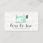 Carte De Visite Machine à coudre sur la dentelle chic Shabby & Bur (Devant)