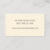 Carte De Visite Machine à coudre sur mesure (Dos)