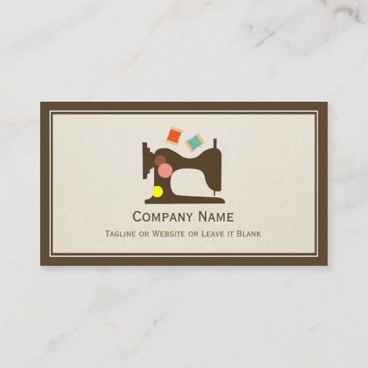 Carte De Visite Machine à coudre sur mesure Seamstress - Simple Ch (Dos)