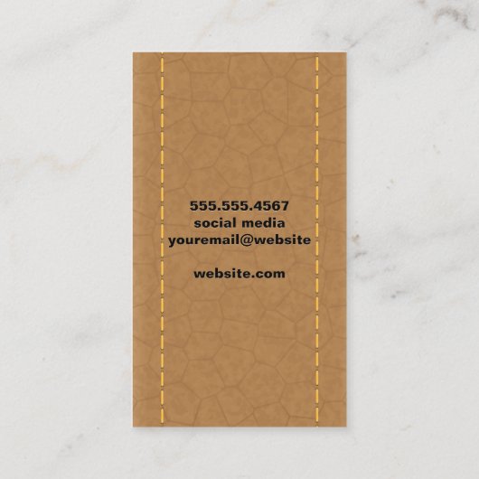 Carte De Visite Machine à coudre | Tailage | Cuir pointu (Dos)