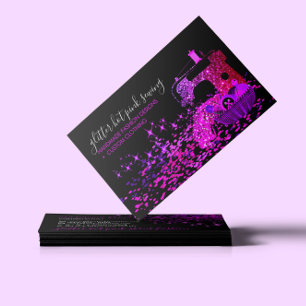 Carte De Visite Machine à coudre Tailor Black Pink pour quilting d