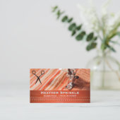 Carte De Visite Machine à coudre Tissu de découpage (Debout devant)