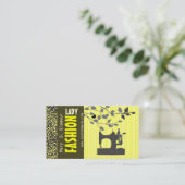 Carte De Visite Machine à coudre travaillant la mode de beauté (Debout devant)