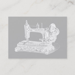 Carte De Visite Machine à coudre Vintage - Machines rétro Gris bla