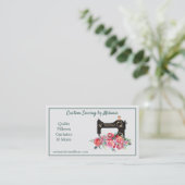 Carte De Visite Machine à coudre vintage rose (Debout devant)