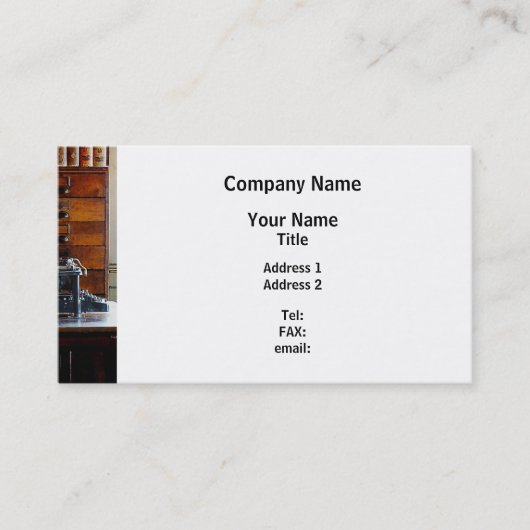 Carte De Visite Machine à écrire (Devant)