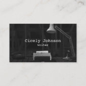 Carte De Visite Machine à écrire de Blogger de poète d'auteur (Devant)