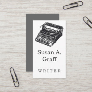 Carte De Visite Machine à écrire de luxe sans bruit