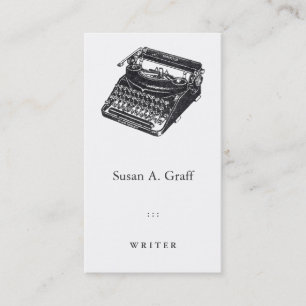 Carte De Visite Machine à écrire de luxe sans bruit
