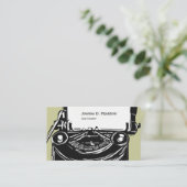 Carte De Visite Machine à écrire noire d'auteur d'histoire (Debout devant)