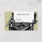 Carte De Visite Machine à écrire noire d'auteur d'histoire (Dos)