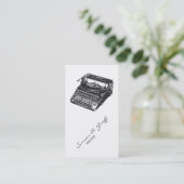 Carte De Visite Machine à écrire silencieuse de luxe (Debout devant)