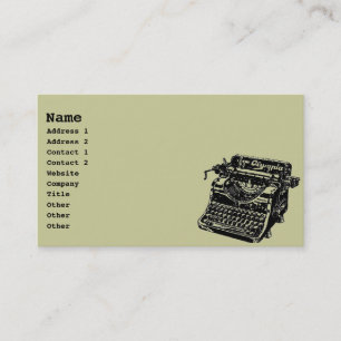 Carte De Visite Machine à écrire Vintage