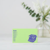 Carte De Visite Machine à écrire Vintage (Debout devant)