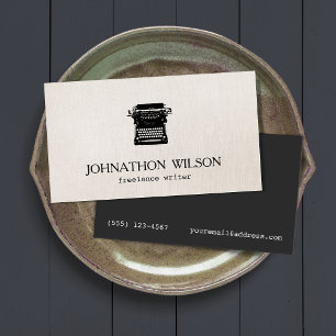 Carte De Visite Machine à écrire Vintage