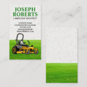 Carte De Visite Machine à gazon assise | Couper l'herbe (Devant / Derrière)