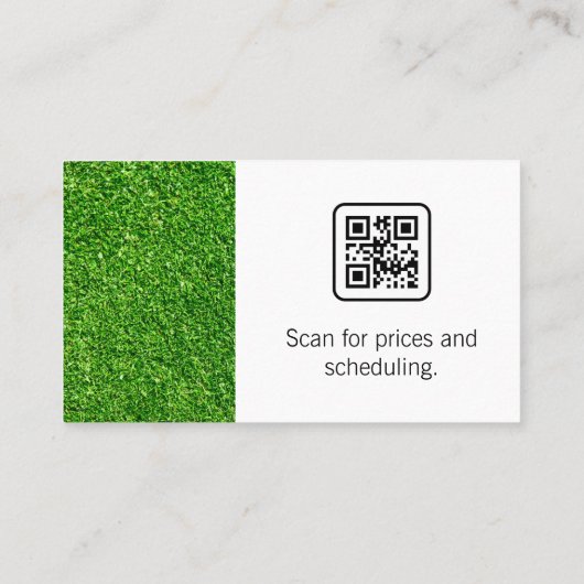 Carte De Visite Machine à gazon assise | Déclins de couverture | H (Dos)