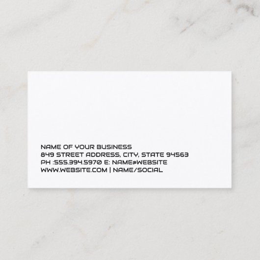 Carte De Visite Machine à gazon assise | Herbe (Dos)