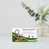 Carte De Visite Machine à gazon assise | Outils de jardinage (Debout devant)