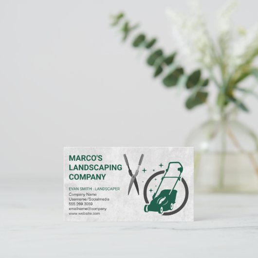 Carte De Visite Machine à gazon | Clippers de couverture (Debout devant)