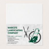 Carte De Visite Machine à gazon | Clippers de couverture (Extérieur déplié)