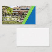 Carte De Visite Machine à gazon | Coupe de l'herbe | Logo du paysa (Devant / Derrière)