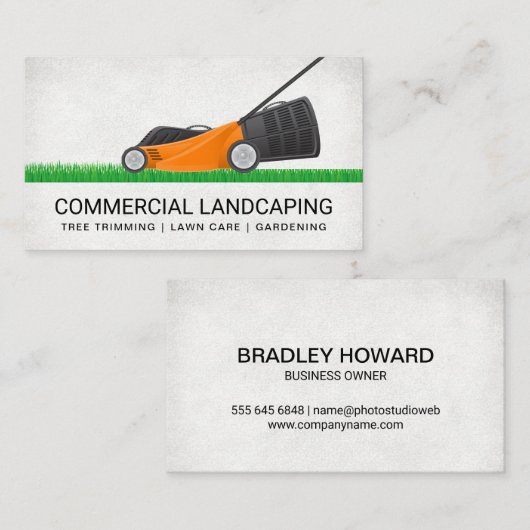 Carte De Visite Machine à gazon | Coupe d'herbe (Devant / Derrière)