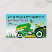 Carte De Visite Machine à gazon | Paysage | Service d'entretien du (Devant)