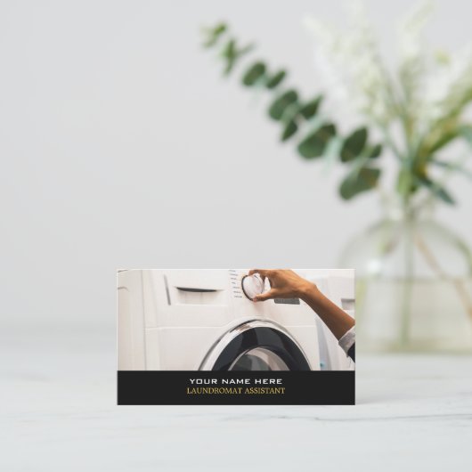 Carte De Visite Machine à laver, Lave-linge, Service de nettoyage (Debout devant)