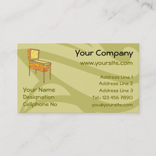 Carte De Visite Machine à pinball (Devant)