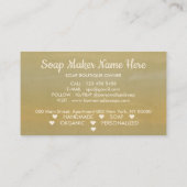 Carte De Visite Machine à savon de bain Brown or fait main (Dos)