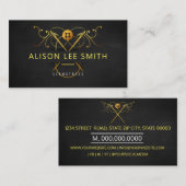 Carte De Visite Machine à souder cousue Maillée Or (Devant / Derrière)