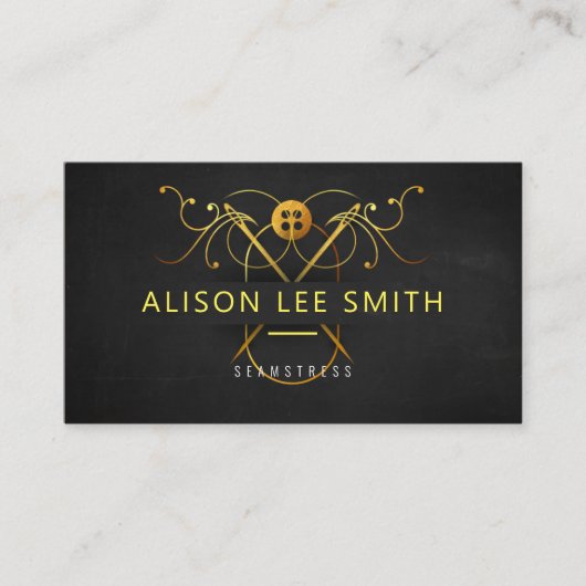 Carte De Visite Machine à souder cousue Maillée Or (Devant)