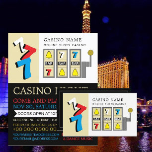 Carte De Visite Machine à sous, casino, industrie du jeu