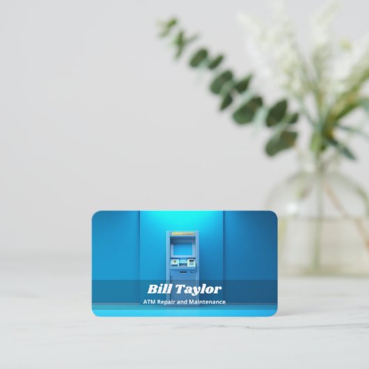 Carte De Visite Machine ATM (Debout devant)