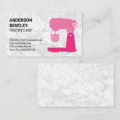 Carte De Visite Machine de mixage | ARRIÈRE - PLAN MARBRE BLANC (Devant / Derrière)