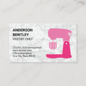 Carte De Visite Machine de mixage | ARRIÈRE - PLAN MARBRE BLANC (Devant)