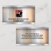 Carte De Visite Machine de mixage | Métallique (Devant / Derrière)