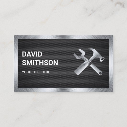 Carte De Visite Machine de réparation automatique en acier à maill (Devant)