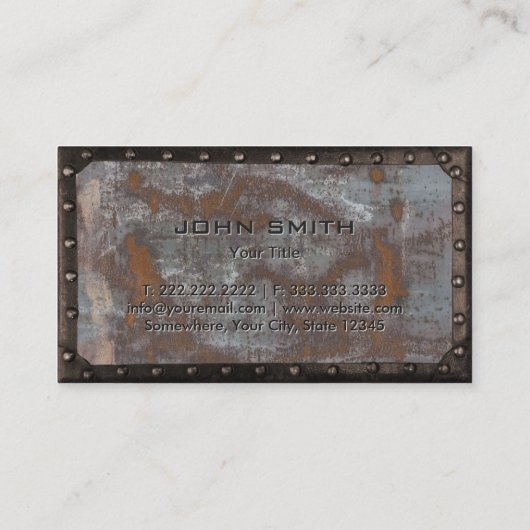 Carte De Visite Machine de réparation automatique Grunge rouille e (Dos)