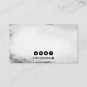 Carte De Visite Machine de tatouage noir et blanc élégant (Dos)