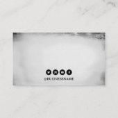 Carte De Visite Machine de tatouage noir et blanc foncé (Dos)